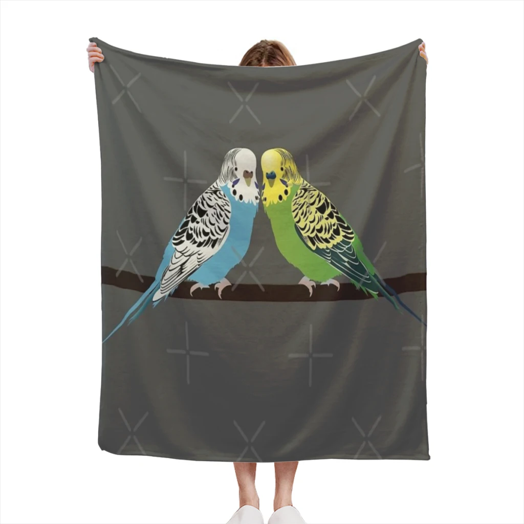 

Budgies Summer Blanket Thin Blanket for Couch Sofa Warmth Bed Artificial Flannel Blankets Comfortable