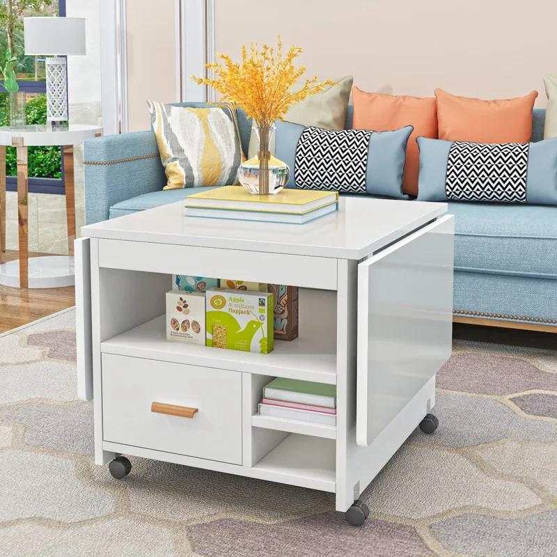 

Folding coffee table dining table dual-purpose multi-functional small apartment household telescopic lifting simple movable coff