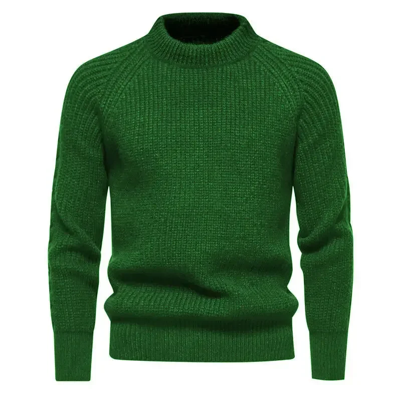 Winter Leisure All-match Pullover Warm Knitted Woolen Sweater European and American Retro Men's Thickened Sweater