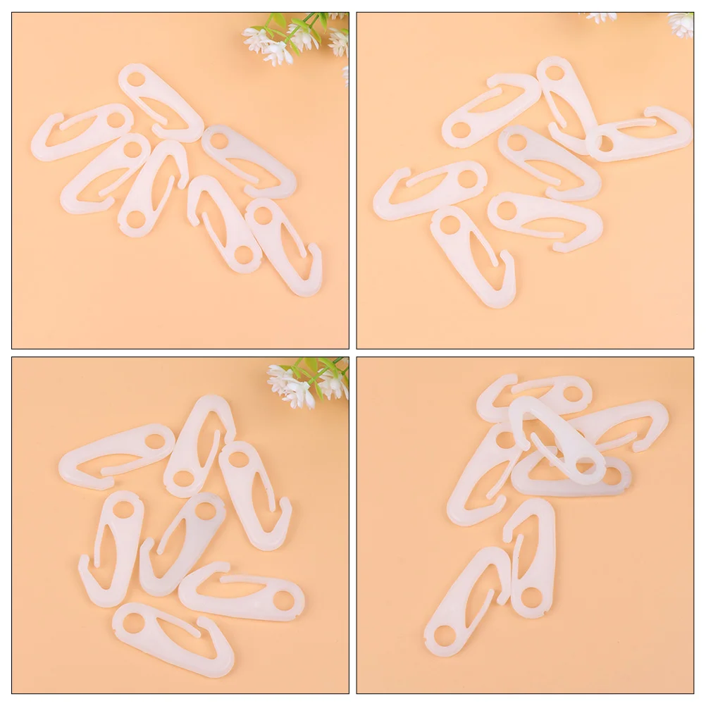 4 Pcs Flag Pole Supplies Flagpole Buckle Fixing Tool Flappole Hook White Grommet Clips