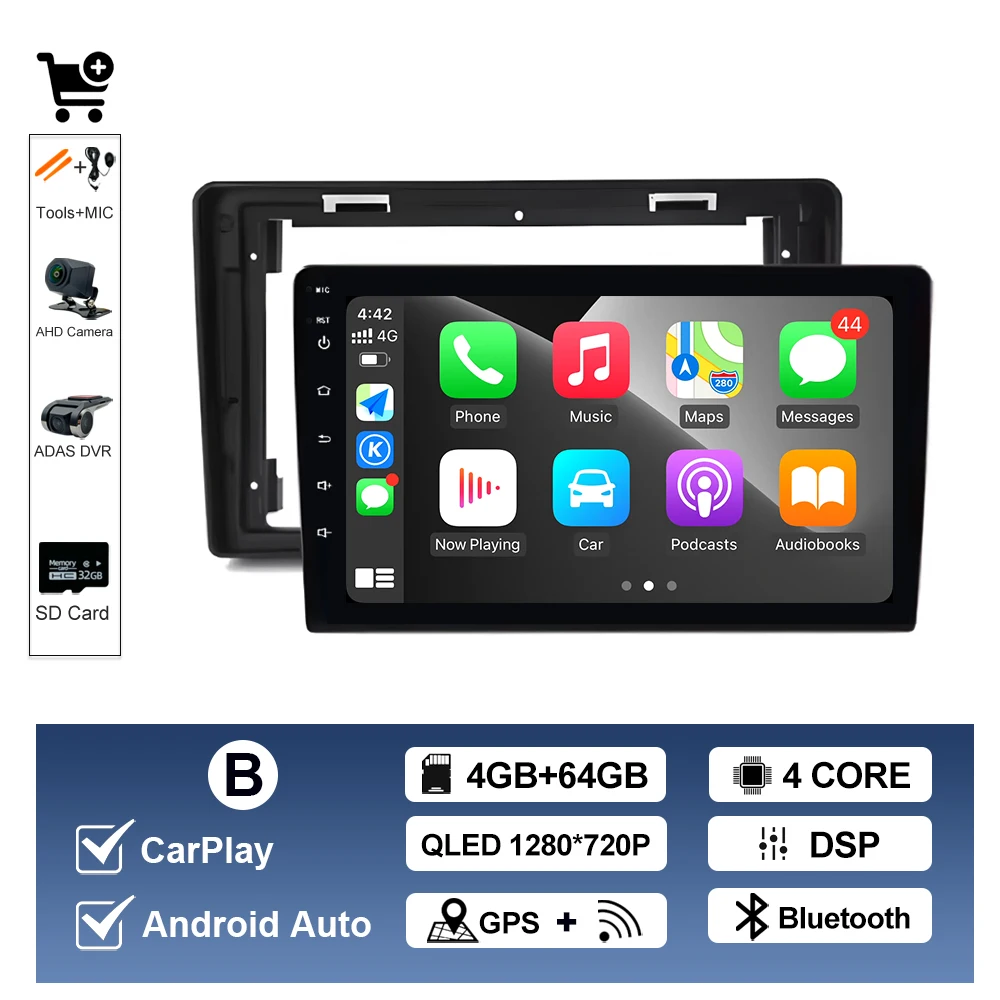 Voor Citroen C2 C3 2001 2002 2003-2010 Auto Multimedia Speler Android14 GPS Navigatie Auto Gereedschap DSP Stereo CarPlay QLED Scherm