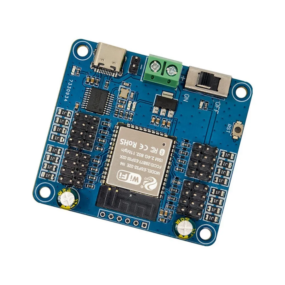

ESP32 16Ch Servo Driver Module CH340 USB Serial WiFi BT PC Control 1° Precision 0.5-2.5ms Pulse Support Secondary Development