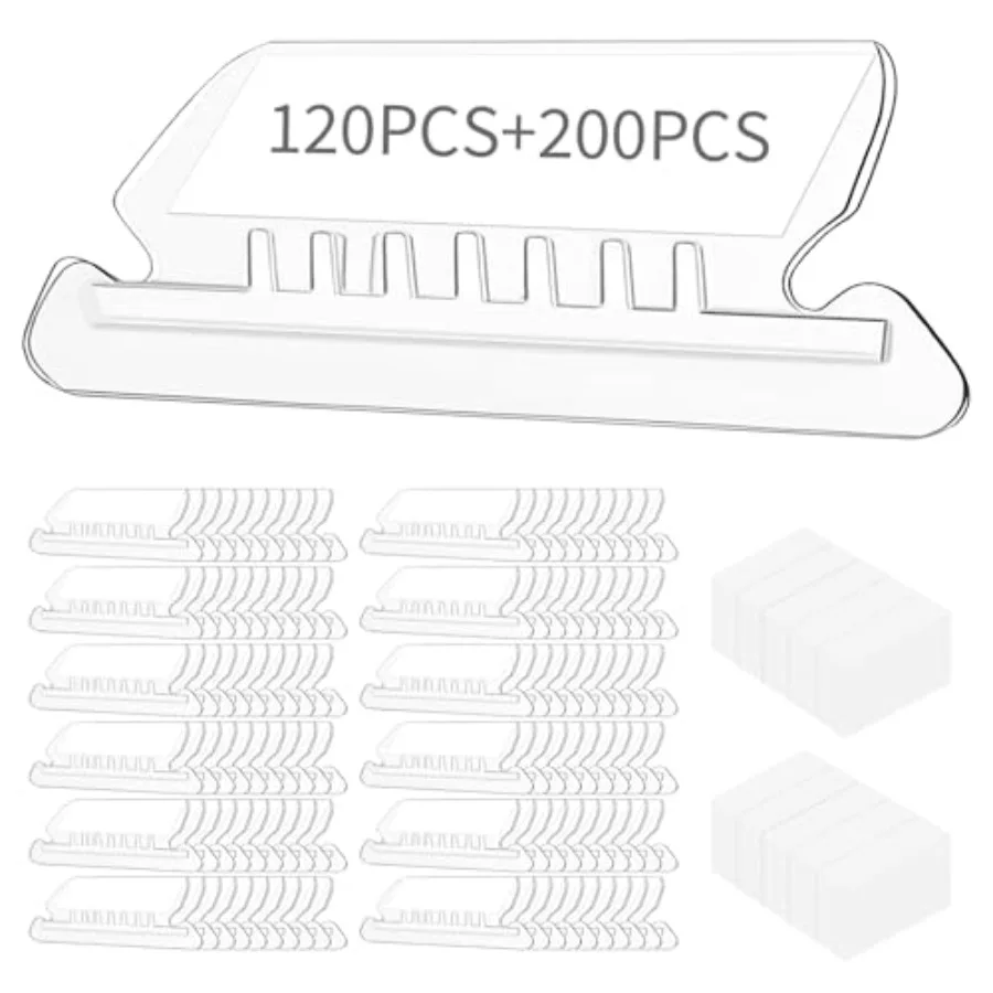 

Hanging File Folder Tabs 120 Pcs Clear Plastic Inserts for Hanging Folders Organize Documents with Durable Transparent File Tab