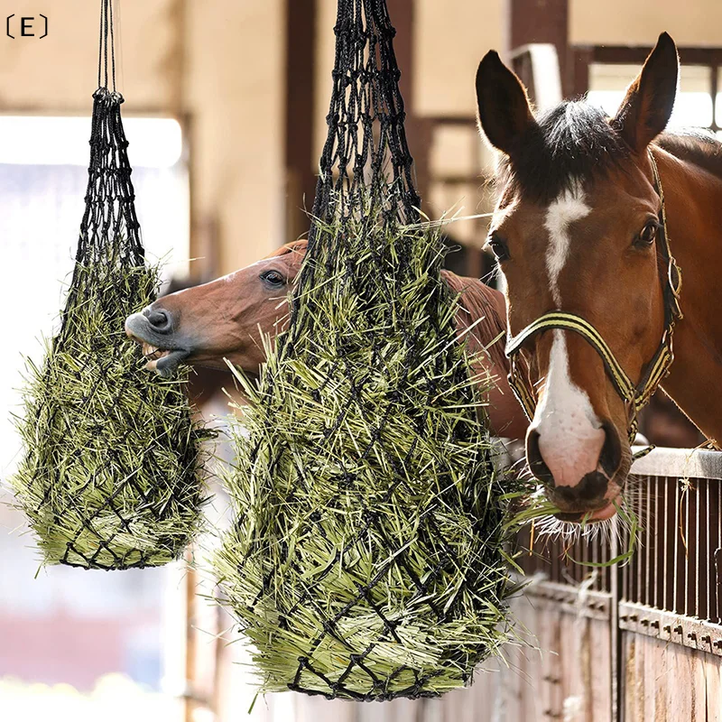 〔E〕Haylage Net Durable Horse Care Products Small Holed Hay Net Haynet Equipment Slow Feed Hay Feeder Net Bags For Horse〔Winter5〕