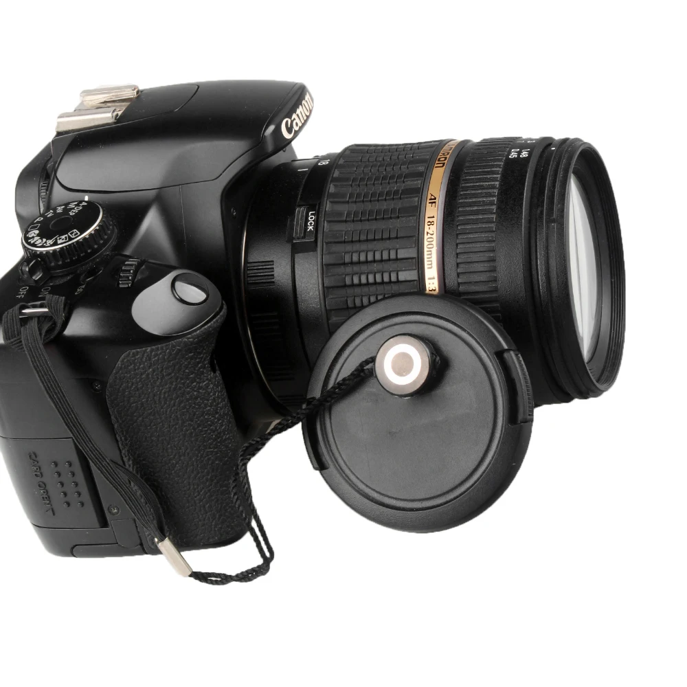 2-компонентный держатель для веревки с защитой от потери, крышка объектива камеры для Canon Nikon Sony Pentax Fujifilm Olympus Panasonic Leica Samsung