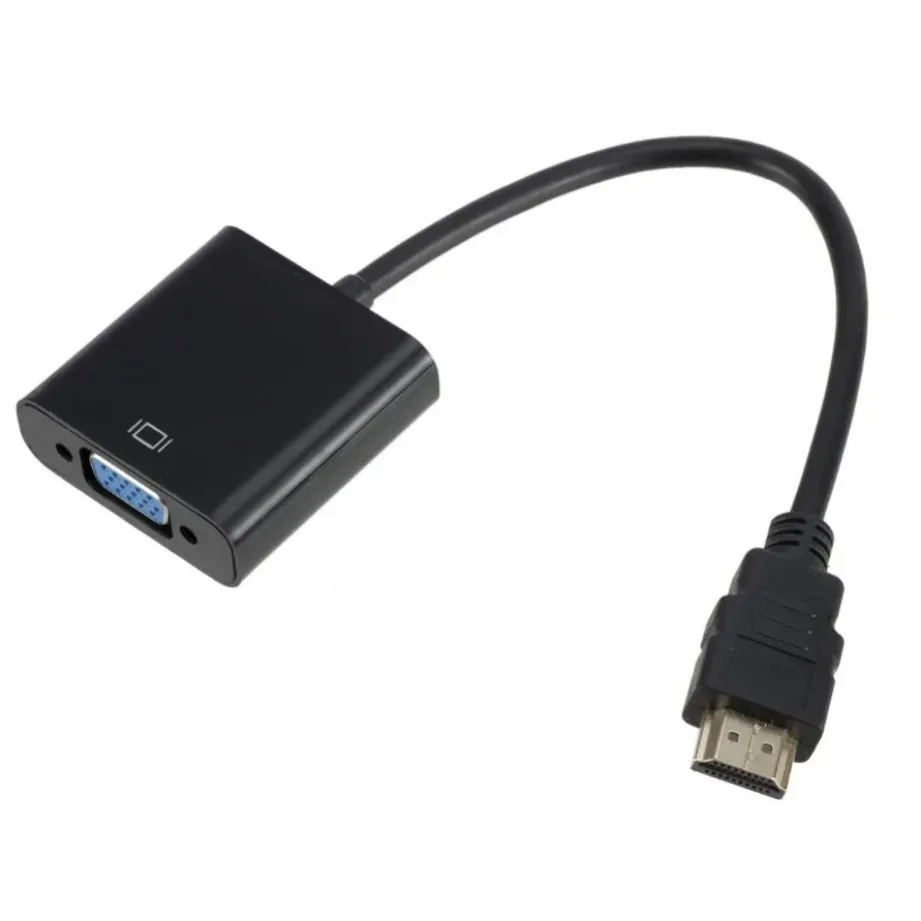 Grwibeou 1080P HDMI-kompatybilny z Adapter VGA cyfrowym analogowym konwerterem kabel VGA męskim na Famale dla laptopa PC