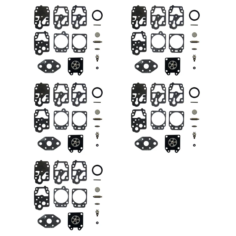 5 Set Carburetor Repair Rebuild Kit For Walbro K20-WYL WYL-240-1 WYL-242-1 WYL Ryobi Stihl Echo BE01 LE230