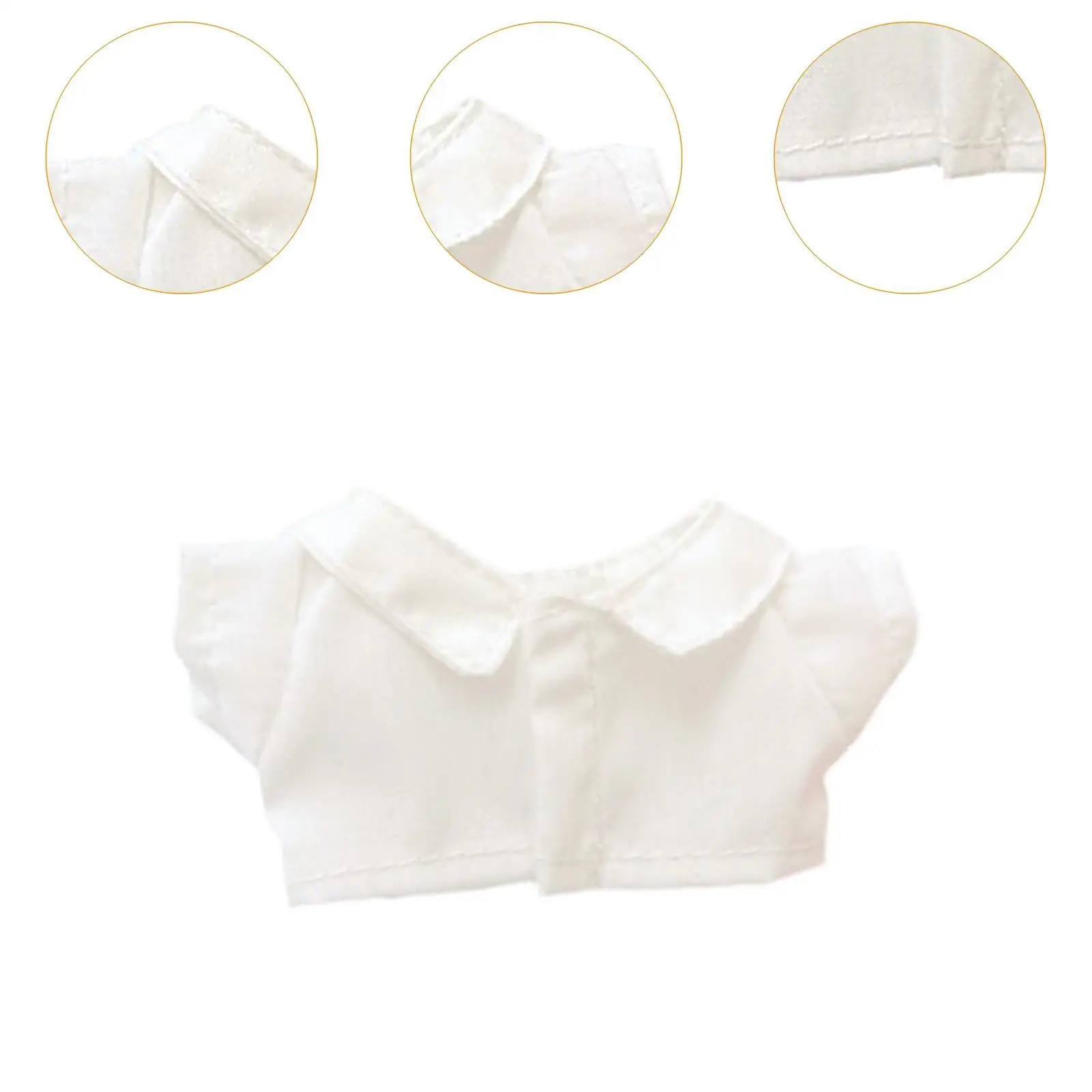 Plush Doll Shirt Costumes for 6.69inch Doll Pendant Doll for Kids Photo Props Hands on Fashion Dress Up Makes Your Own Dolls