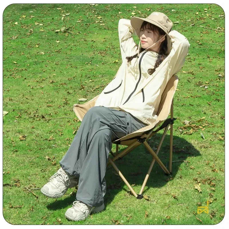 Moon  Camping  Outdoor Folding  Portable Reclining  Fishing Stool Beach  Picnic Table And  Small M