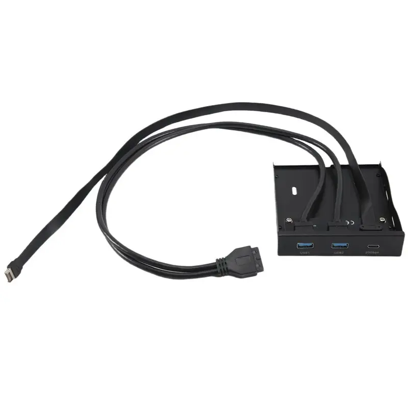 USB3.2 GEN2 TYPE-C 3.5-Inch Floppy Front Panel 2 Port USB3.2 + 1 Port USB3.2 Type-C 20Gbps For 3.5 Inch Floppy Drive Bay