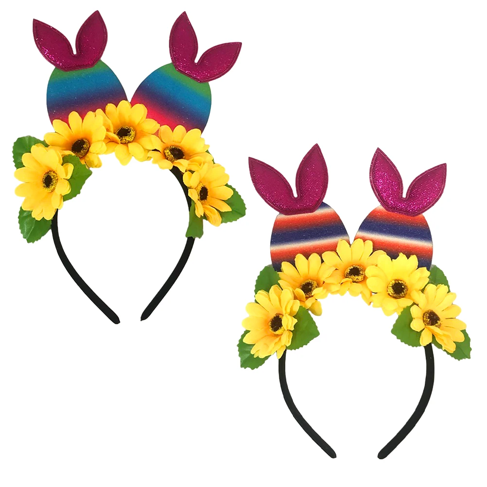 

Women Rabbit Ears Hair Accessories Easter Party Headdress Decorations Adorable Headband Miss