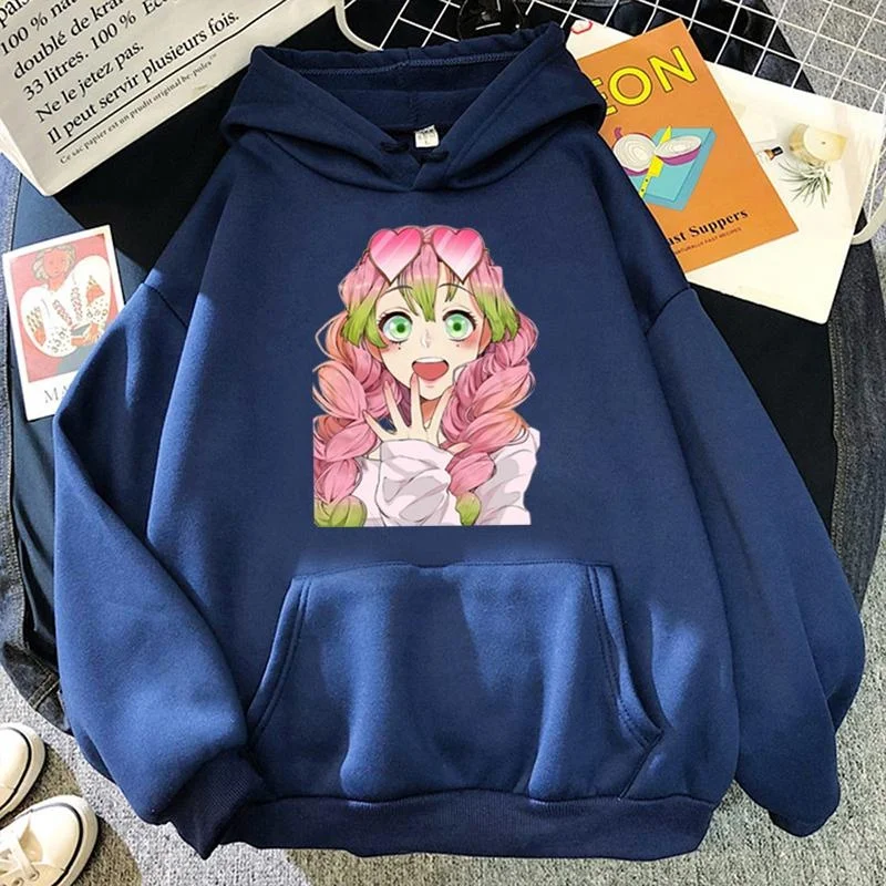 New Hoodie Cute Kanroji Mitsuri Graphic Print Pullover Women Streetwear Fashion Anime Hooded