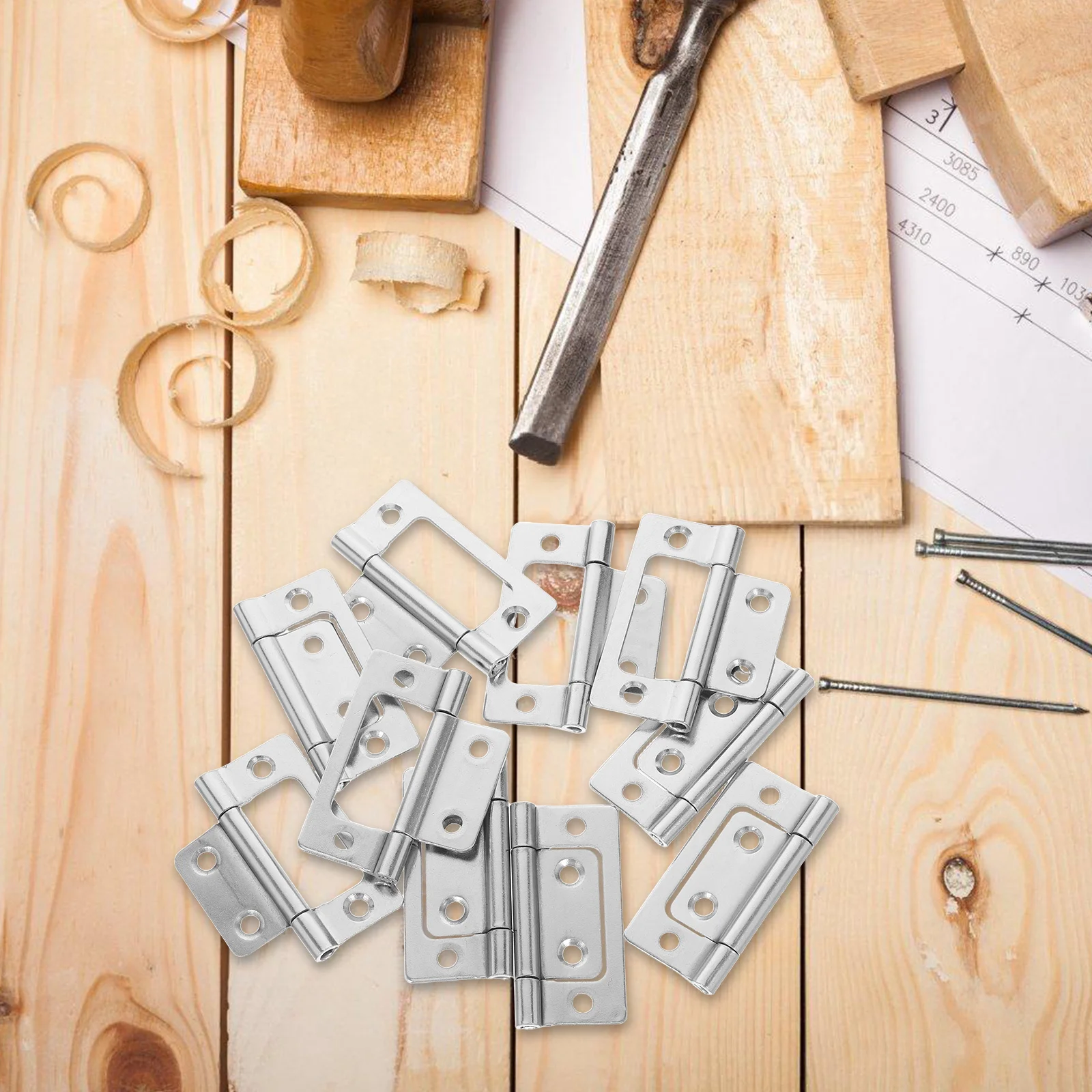 

10pcs Thickened Sub-Mother Hinge For Cabinets Wardrobes Rvs Silent Heavy Duty Iron Door Hinge Adjustable Furniture Hardware