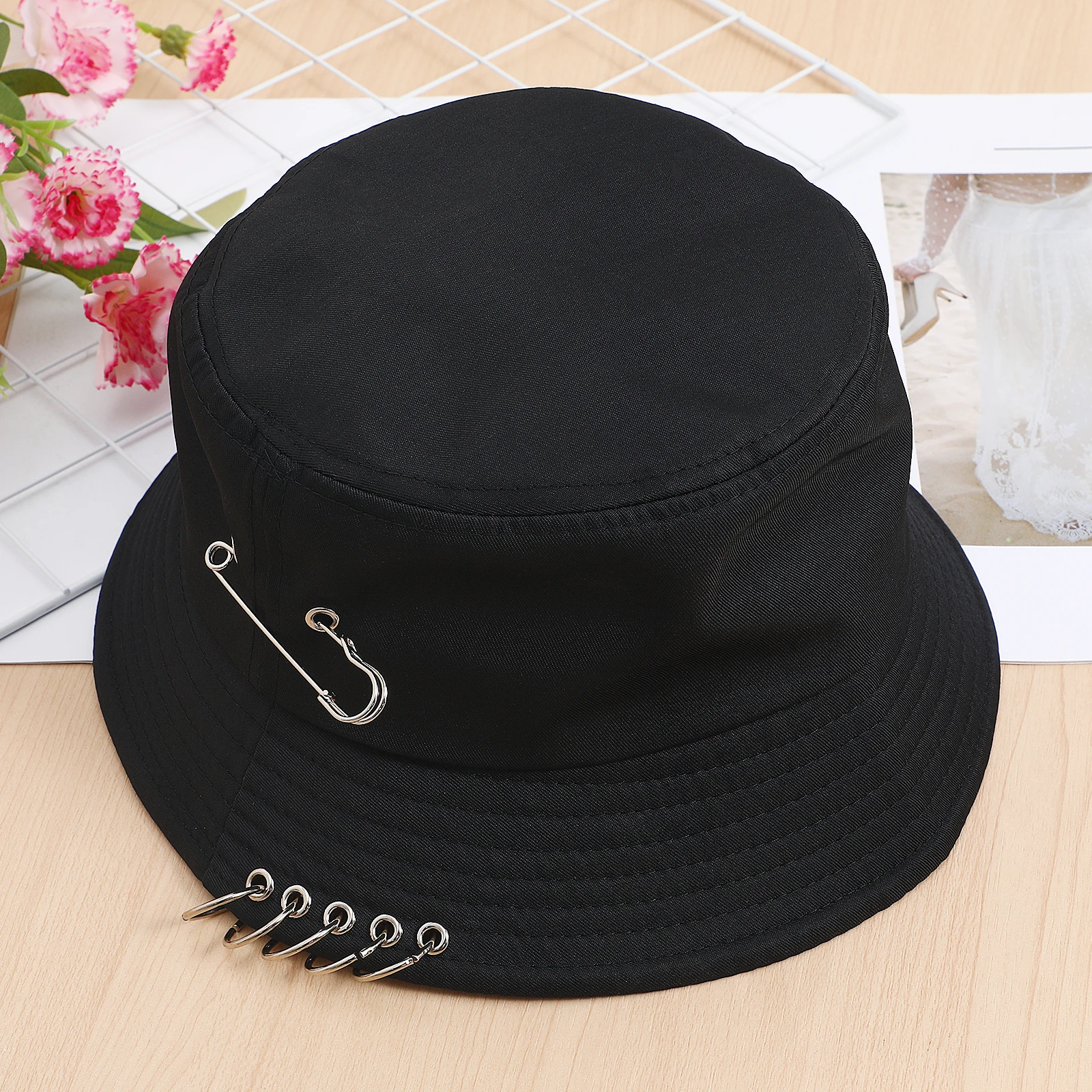 

Fashion Unisex Bucket Hat Summer Lightweight Sunshade Cap For Outdoor Activities Beach Hiking Fishing Foldable Durable