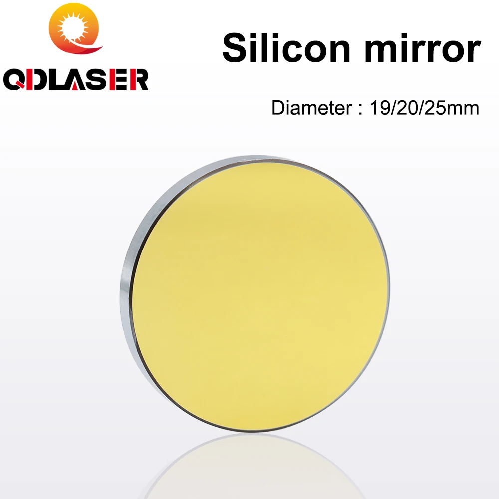 

QDLASER CO2 Laser Mirror Si reflective Mirrors for Laser Engraver Gold-Plated Silicon Reflector Lenses Dia. 19 20 25 30 38.1 mm