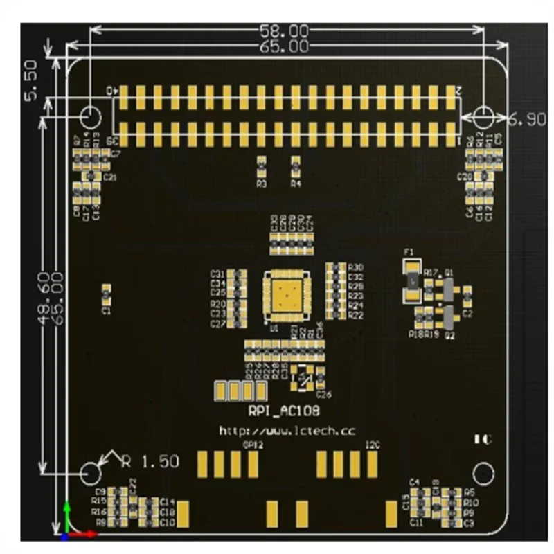 4 mikrofon AC108 dekoder dźwięku moduł głosowy rozpoznawania dźwięku I2C interfejs IIC 3.3V/5V dla Raspberry Pi ZERO/ZERO W/2B/3B/3B +/4 — zdjęcie produktu 6