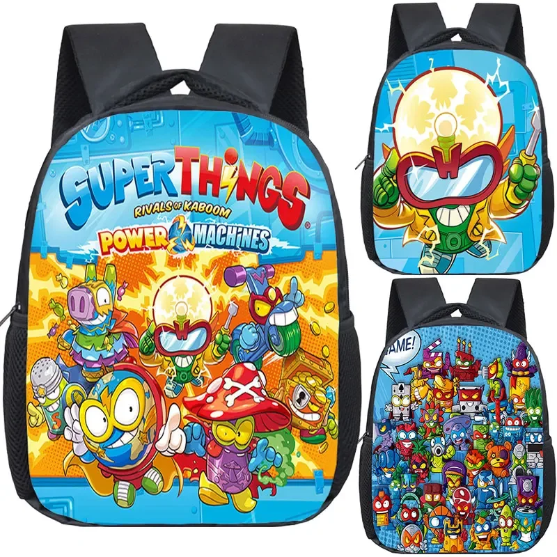 Mochila Super Zings Cartoon para crianças, mochila escolar para crianças, mochila para meninos e meninas, bolsa de livros, SuperThings, presente do jardim de infância