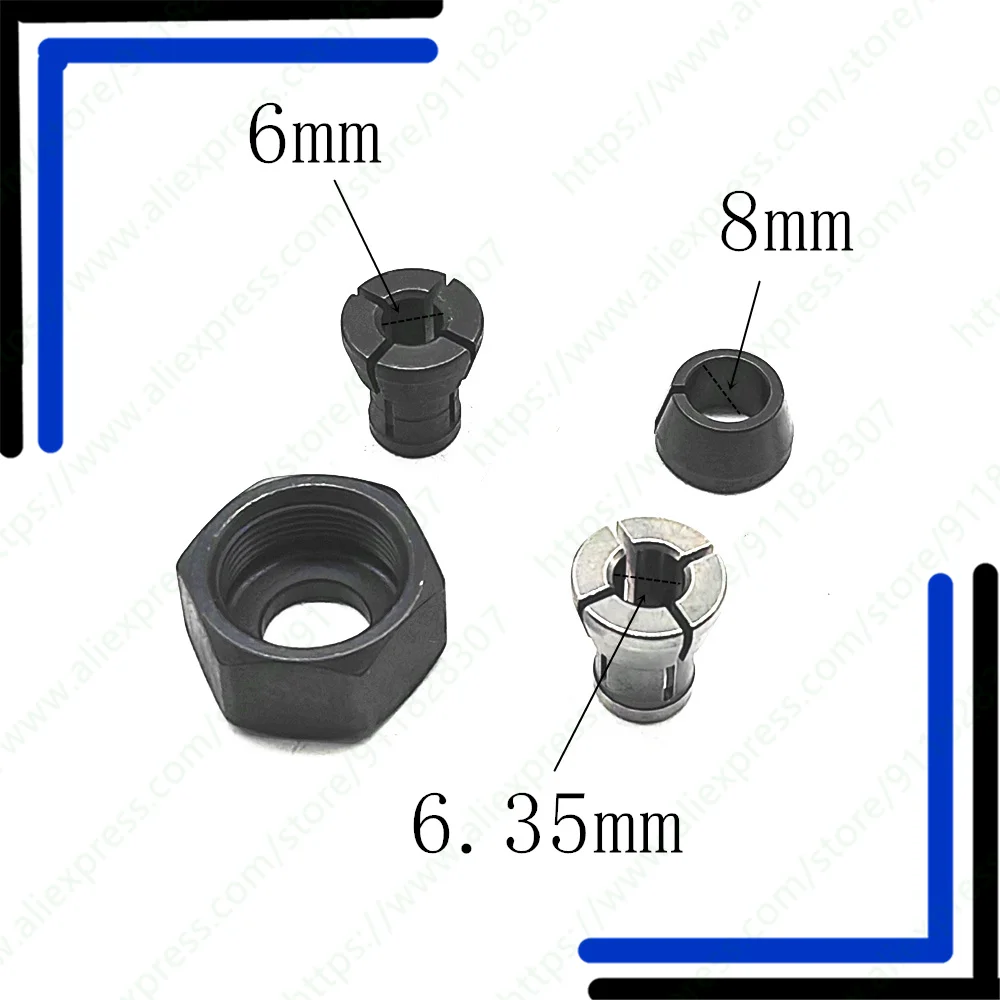 

Collet for MAKITA 763637-1 1/4" 6.35mm 763636-3 763615-1 6mm RP0900K RT0701C M361 3608B EINHELL RT0702C RT0700CX2J router
