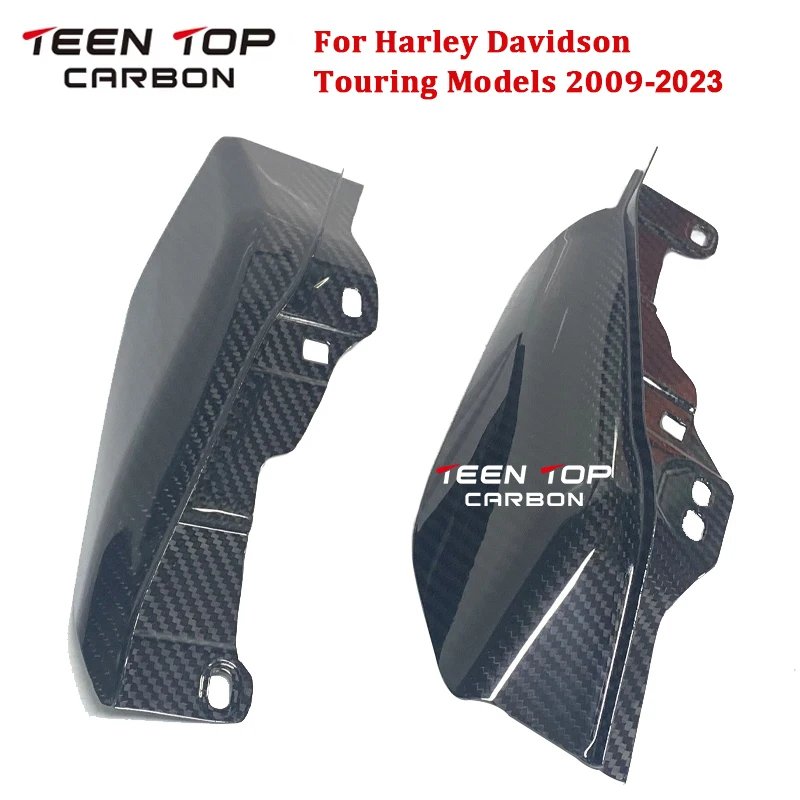 

For Harley Touring Models Mid-Frame Air Deflector Carbonfiber Mid-Frame Air Fairing Cover Motorbike Heat Shield Guard 2009-2023