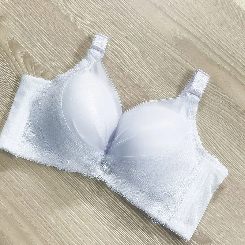 Thickened and extra thick 12CM small chest gathered bra without steel ring, bra with side breasts and sexy underwear