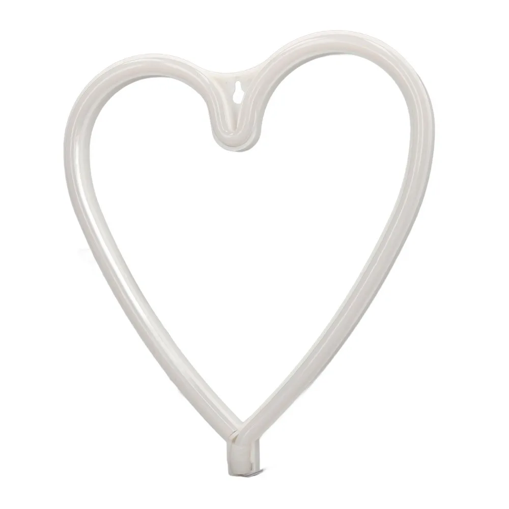 Heart Shaped LED Neon Light USB Battery Operated Wall Mountable Neon Night Light PVC Material Neon Light Valentine's Day