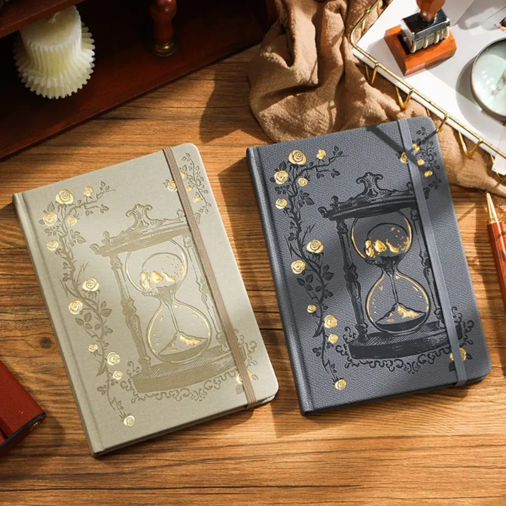PU Leather Hardcover Journal Notebook Vintage Hardcover Writing Notepad Secure Binding Strap Elegant Retro Student notebook
