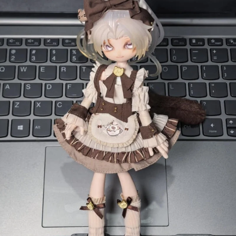 Come4free Minty 1/8 Bjd Doll Clothes Khaki Brown Dress Set New In Stock - view 6