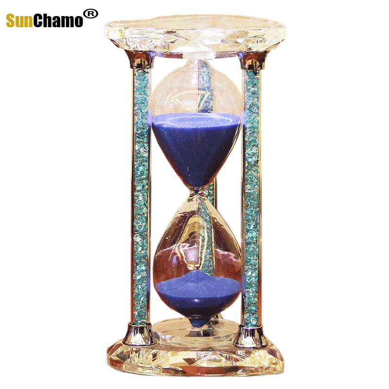 

Crystal Hourglass Timer 30/60 Minutes Decorations Children Students Creative Hourglasses Sand Timers Home Decoration Accessories