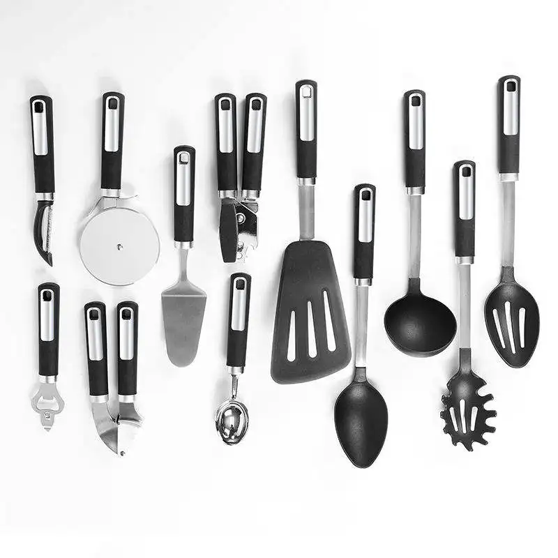 

High Quality Stainless Steel Cooking Kitchenware Set 12-Piece Kitchen Gadget Set Nylon Kitchen Tools