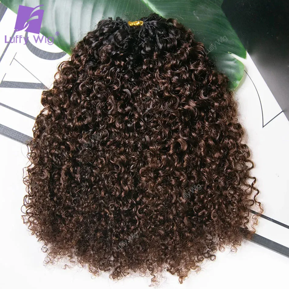 

Ombre Crochet Human Hair Extensions Afro Kinky Curly Mongolian Remy Braids Hair Bundles Knotless Pre Separated Hair For Braiding