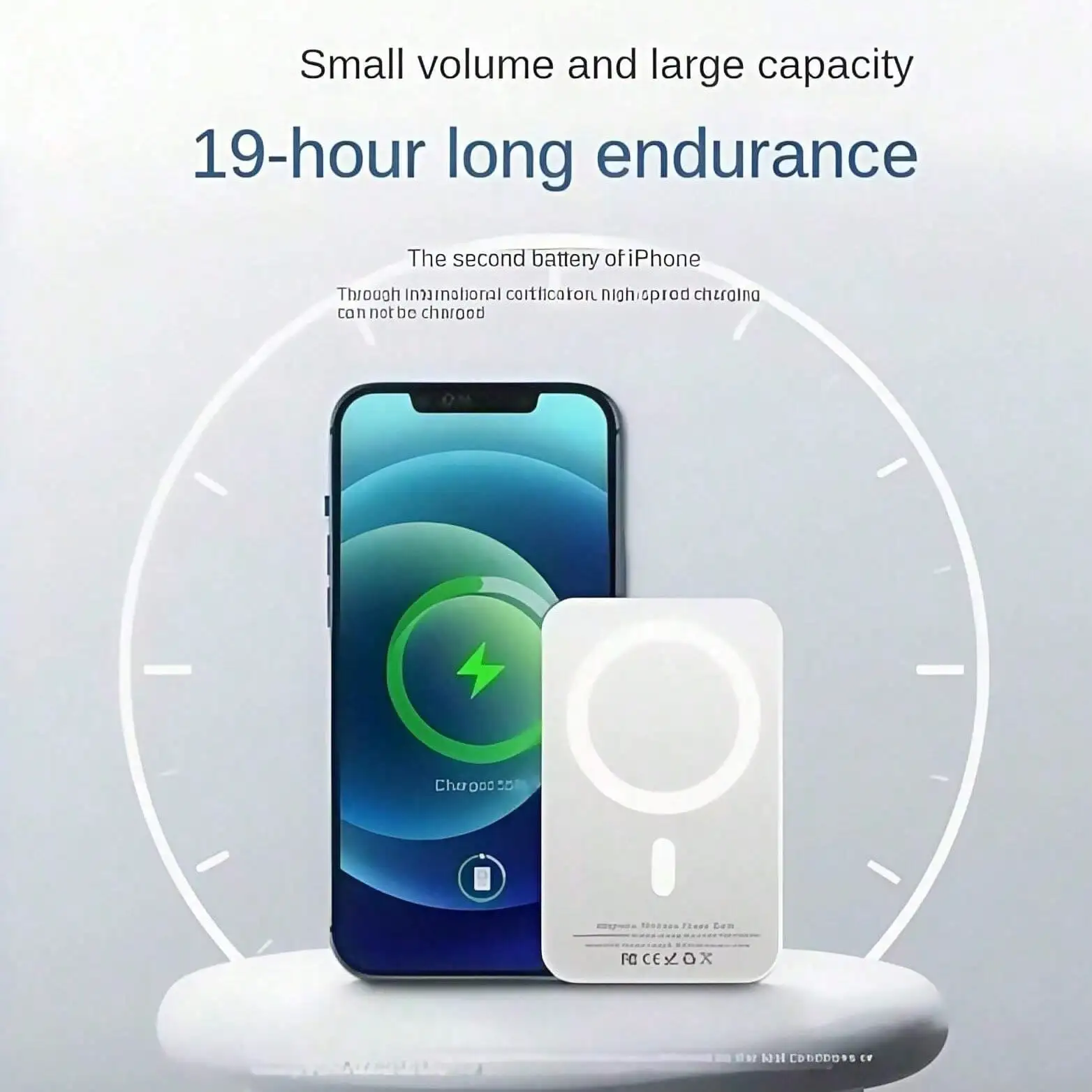 Mini Portable Magnetic Wireless Power Bank 15W Fast Wireless Charging External Battery Strong Magnet Attachment Mag Safe Powerbank for iPhone 16 15 14 13 12 Android Phones view 4