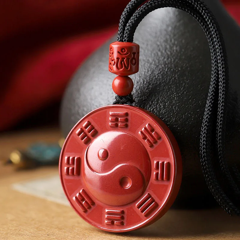 

Eight-Diagram-Shaped Appetizer Pendant Men's and Women's High-Content Emperor Sandstone Necklace Portable Ornaments Who