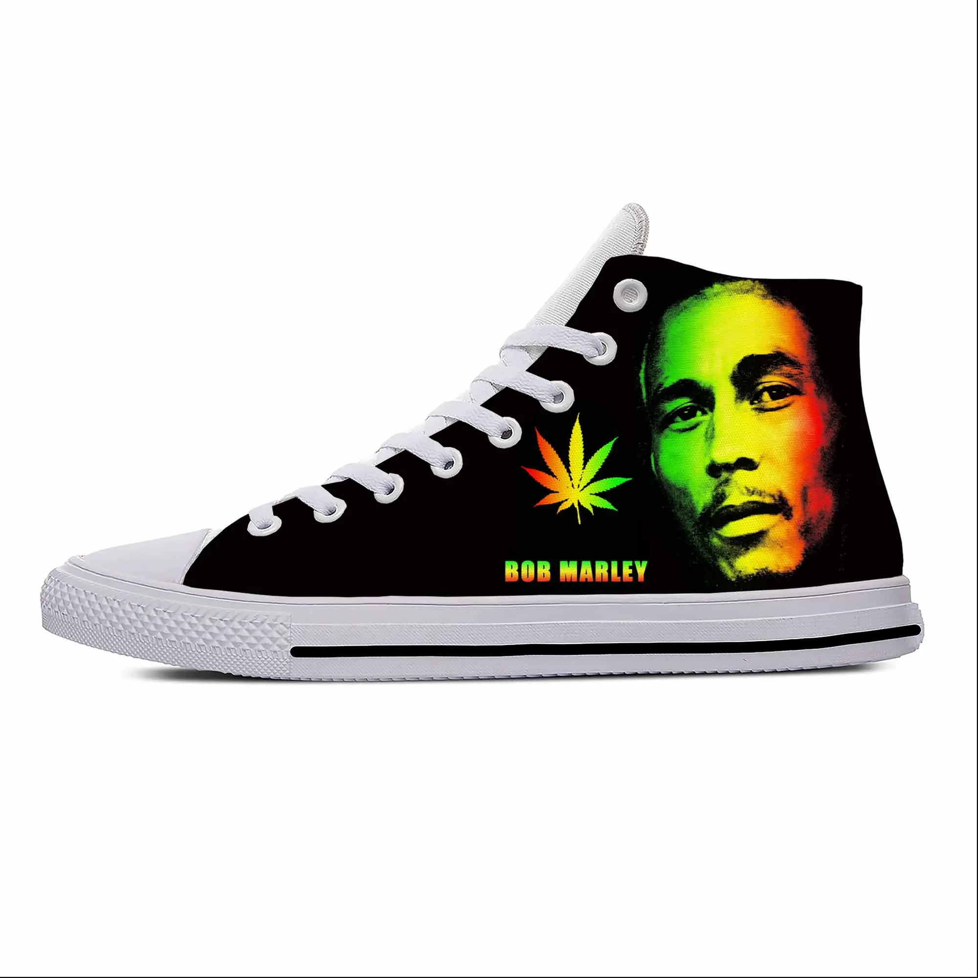 

Модные Повседневные тканевые кроссовки Bob Marley Reggae Star Rasta Rock Music, высокие Легкие дышащие кроссовки с 3D принтом для мужчин и женщин
