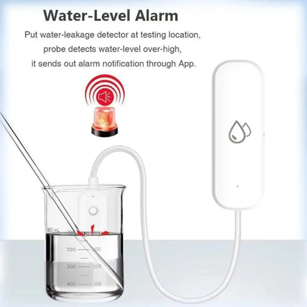 Tuya Smart WiFi Flood Leakage Sensor Remote Control Water Immersion Sensor Water Overflow Level Detector Alarm Security System