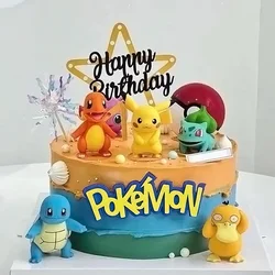 Figuras de Anime de Pokémon para niños, suministros de decoración de pastel de Pikachu, fiesta de feliz cumpleaños, adornos, regalo para niños, 13 piezas por juego