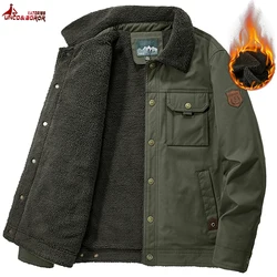 Parkas de forro polar para hombre, chaqueta Bomber cÃĄlida, abrigo grueso, ropa de abrigo de piel, chaquetas acolchadas de algodÃģn informales, Invierno