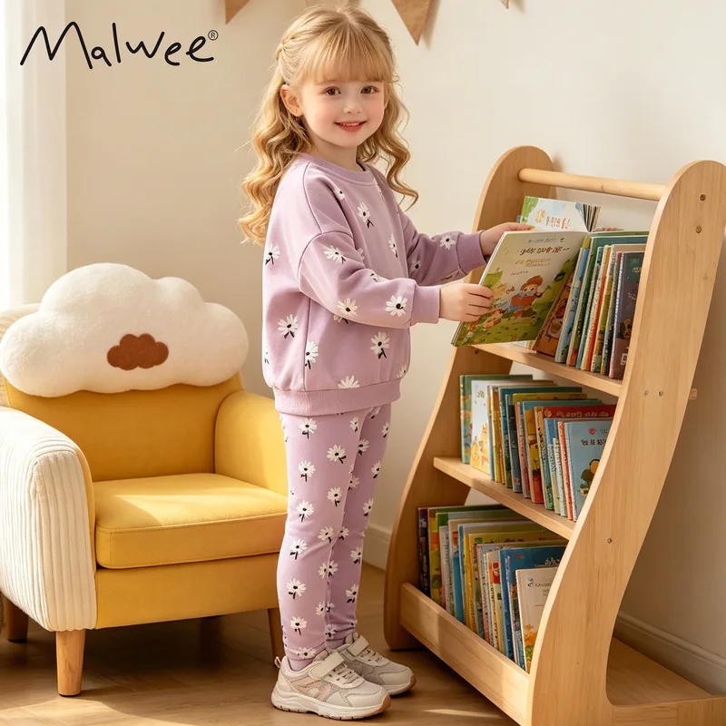 malweeAutumn style children's hoodie set, unique and fashionable, new casual everyday children's clothing