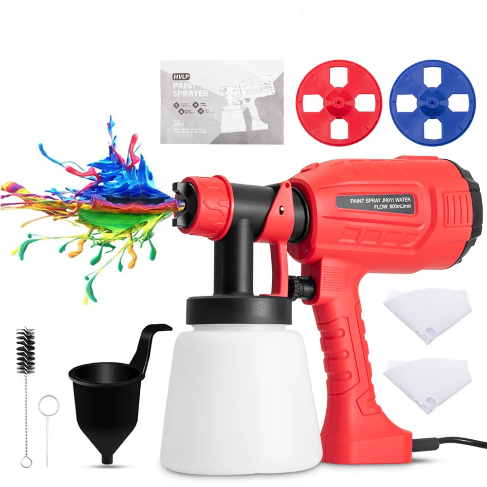 800ML Electric Spray Gun High Power Tools Paint Sprayer Auto Household Red Electric Spray Gun