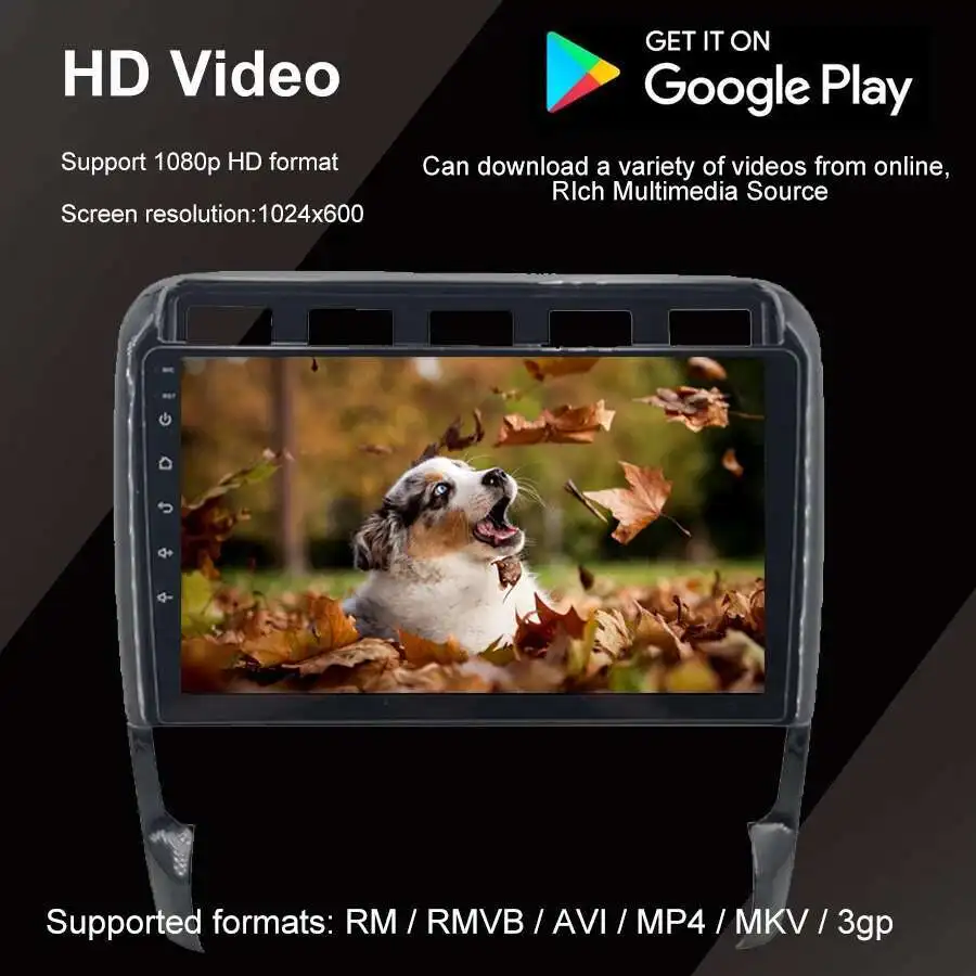 Reproductor Multimedia con pantalla táctil y GPS para coche, autorradio estéreo con Android, 9 pulgadas, 2DIN, CarPlay, para Porsche Cayenne Turbo 2006