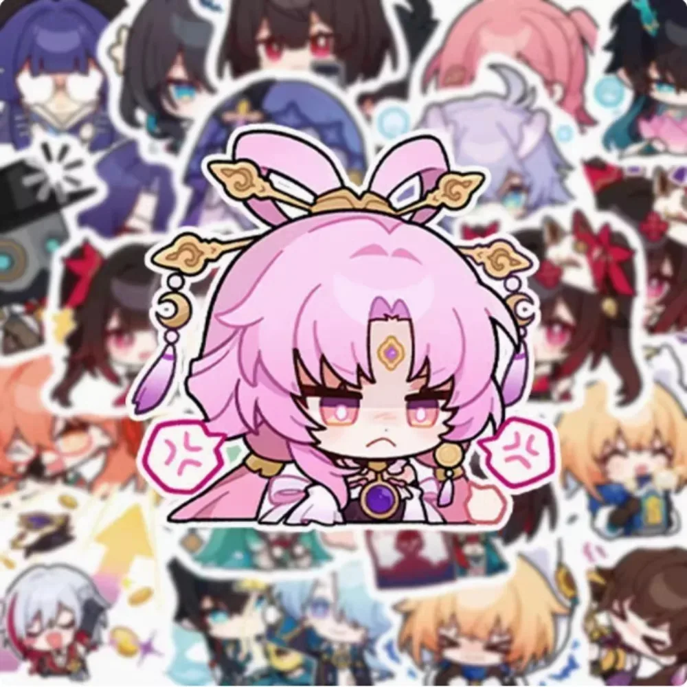 99 قطعة لعبة هونكاي: ستار السكك الحديدية ملصق لطيف شخصية Q-نسخة الصورة الرمزية تزيين سطح المكتب سكيتبورد الدراجات خوذات الدراجات النارية