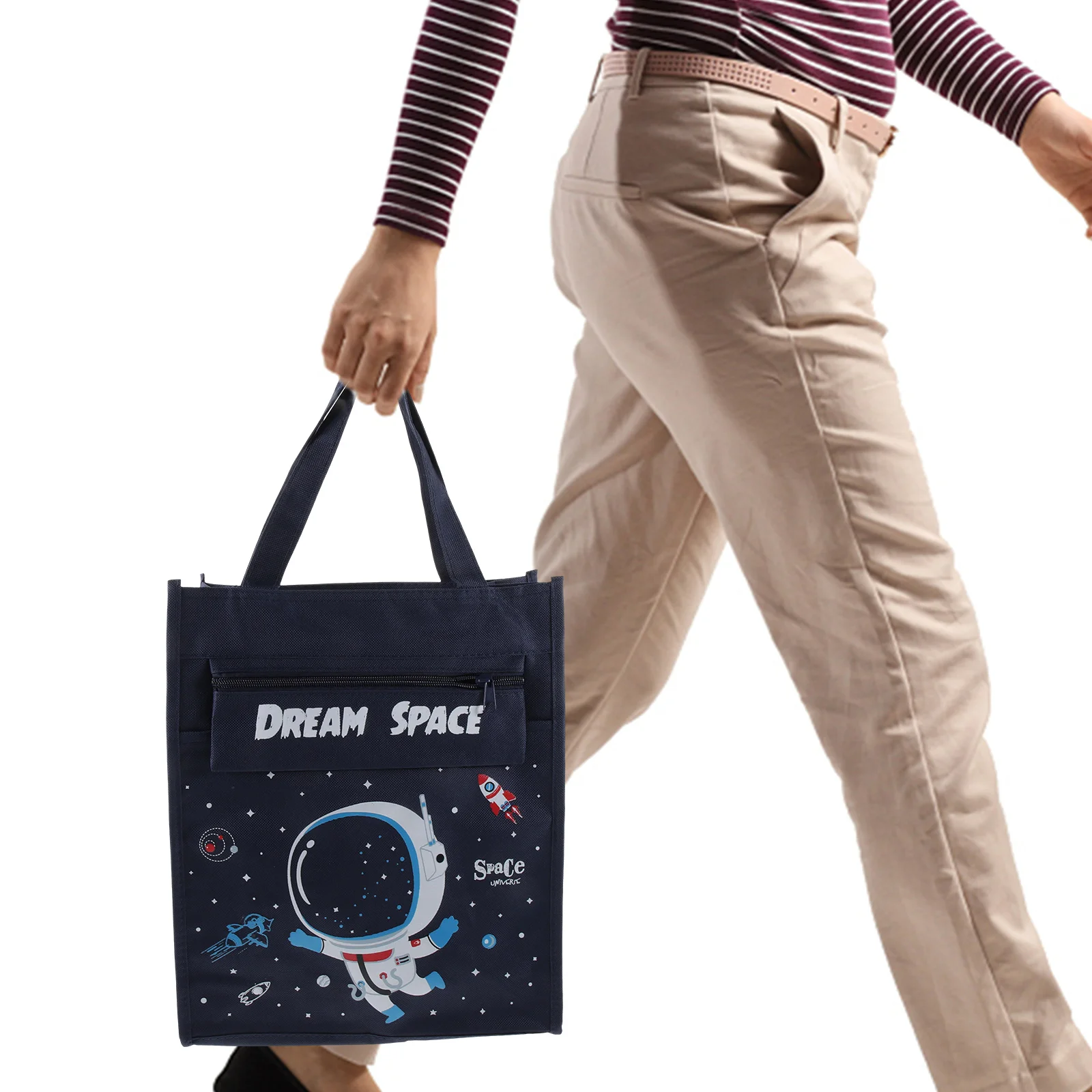 

Large Capacity Tote Bag Students Textbook Laptop PVC Shopping School Office Supplies Book Bag Stationery Travel