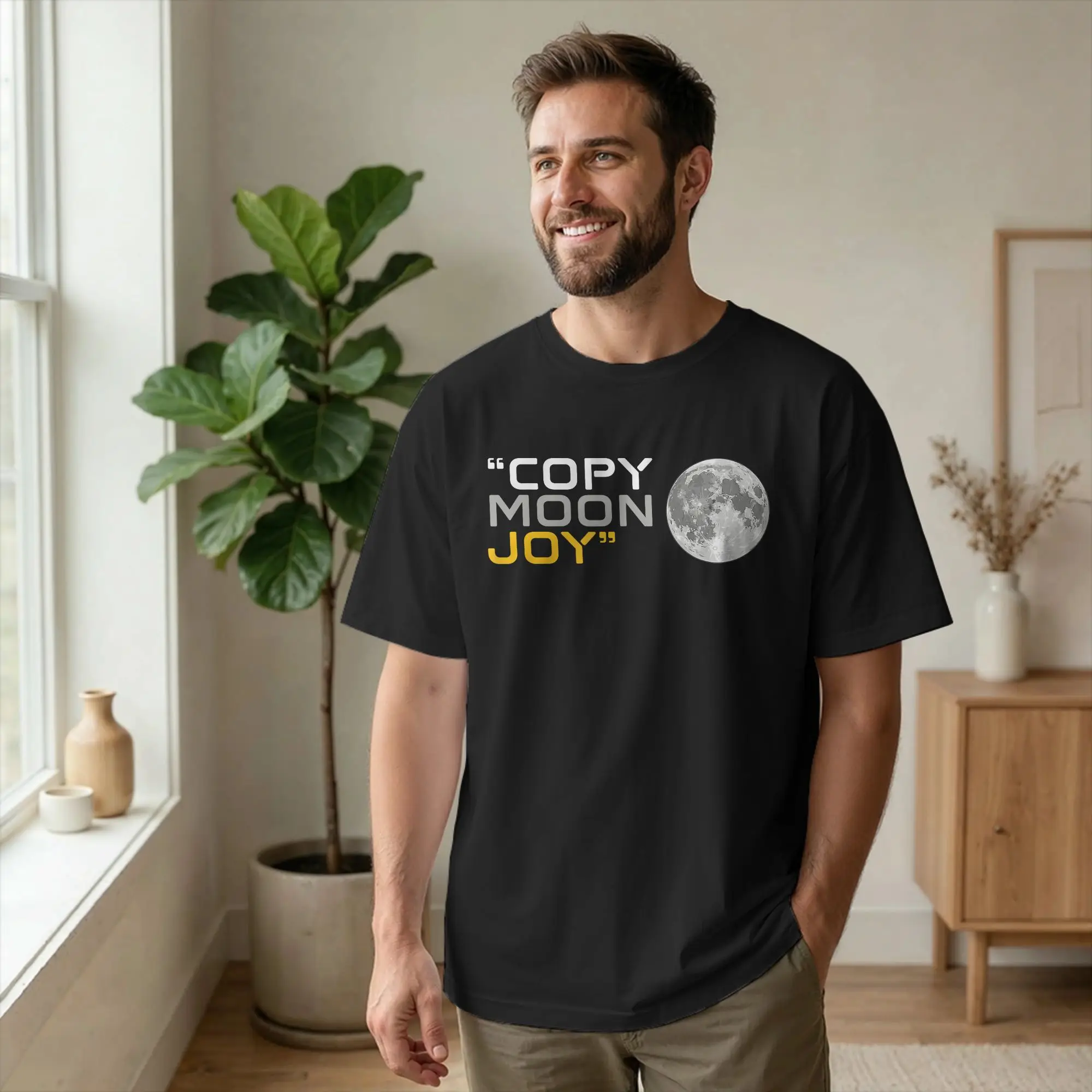 Men Artemis II Copy Moon Joy Full Moon T Shirt Astronomy Quote Cotton Tops Funny Short Sleeve O Neck Tee Shirt Gift Idea T-Shirt
