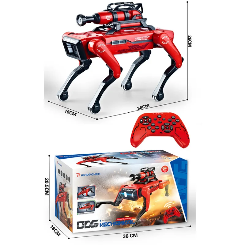 Robot de lutte contre l'incendie Intelligent, chien électronique, télécommande interactive vocale pour animaux de compagnie, jouet pour enfants