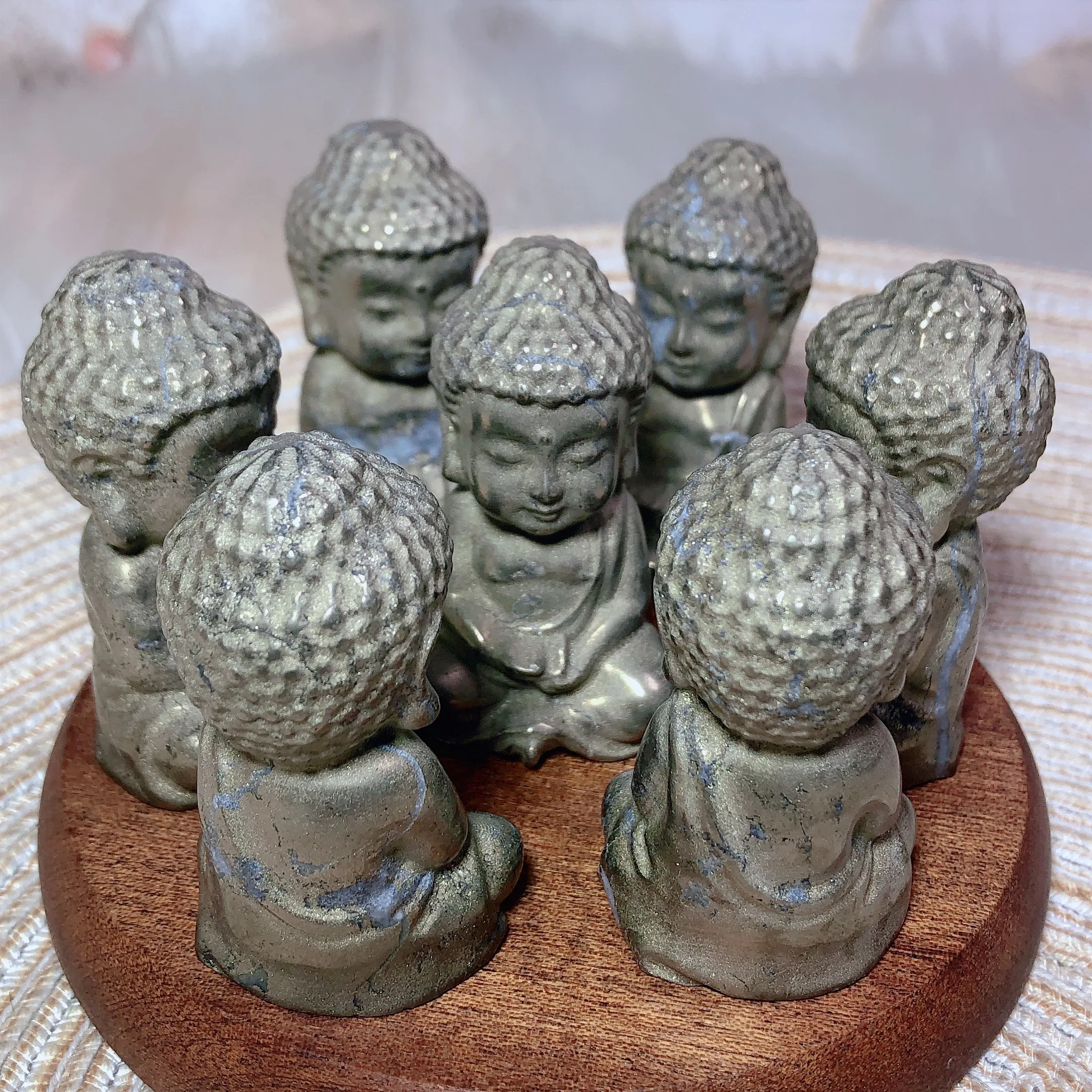 Healing High Quality Pyrite Buddha Natural Carved Crystals Home Decorations Stone Jewelry Room Decor Gift Gemstones Mineral - Image 2