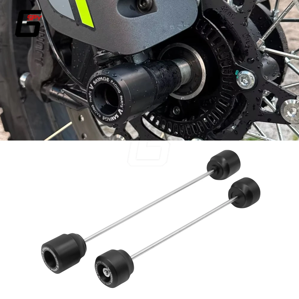 2025 2024 For CFMOTO 450MT Front Rear Axle Wheel Crash Sliders Guard Swingarm Spool Spindle Stand Falling Protection CF IBEX 450