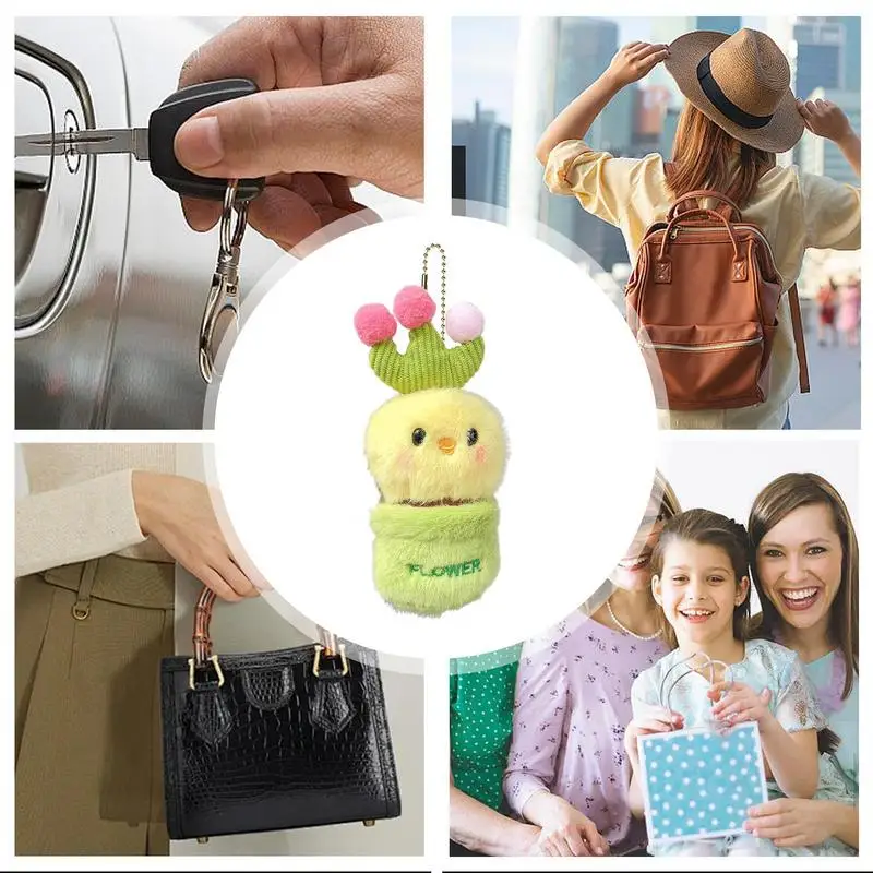 Roślina doniczkowa Wypchane zwierzęta Lalka Breloczek Kawaii Pluszowe zabawki Breloczki Śliczne kwiaty i rośliny Torebka Breloczki Prezenty urodzinowe dla dzieci