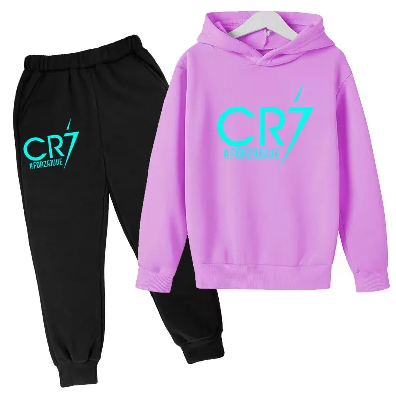 

Kids Hoodie CR7 Football Idol 3-12Y Boys Girls Clothes Toddler Clothing Top+ Pants Sports Jogging Training Casual Sweatshirt Set