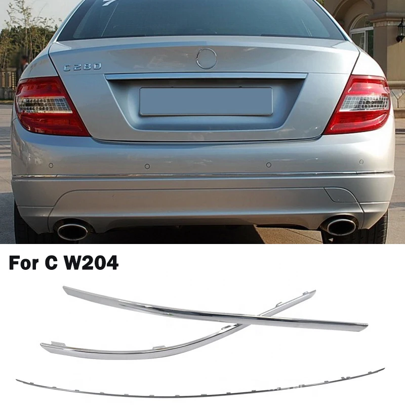 

Хромированная отделка заднего бампера для Mercedes C Class W204, A2048850921, a2048851021, a2048851021, a2048850421, a2048852921, a2048853021, 2048853121