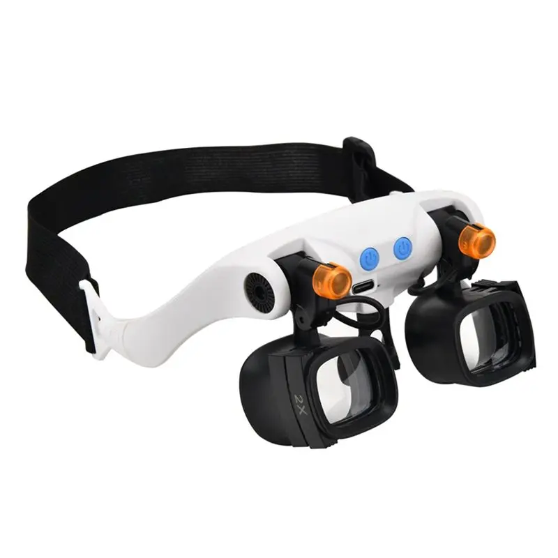[NEW A09R!】 Magnifier Glasses LED Adjustable Headband Magnifying Glasses Lamp For Close Work And Hobbies