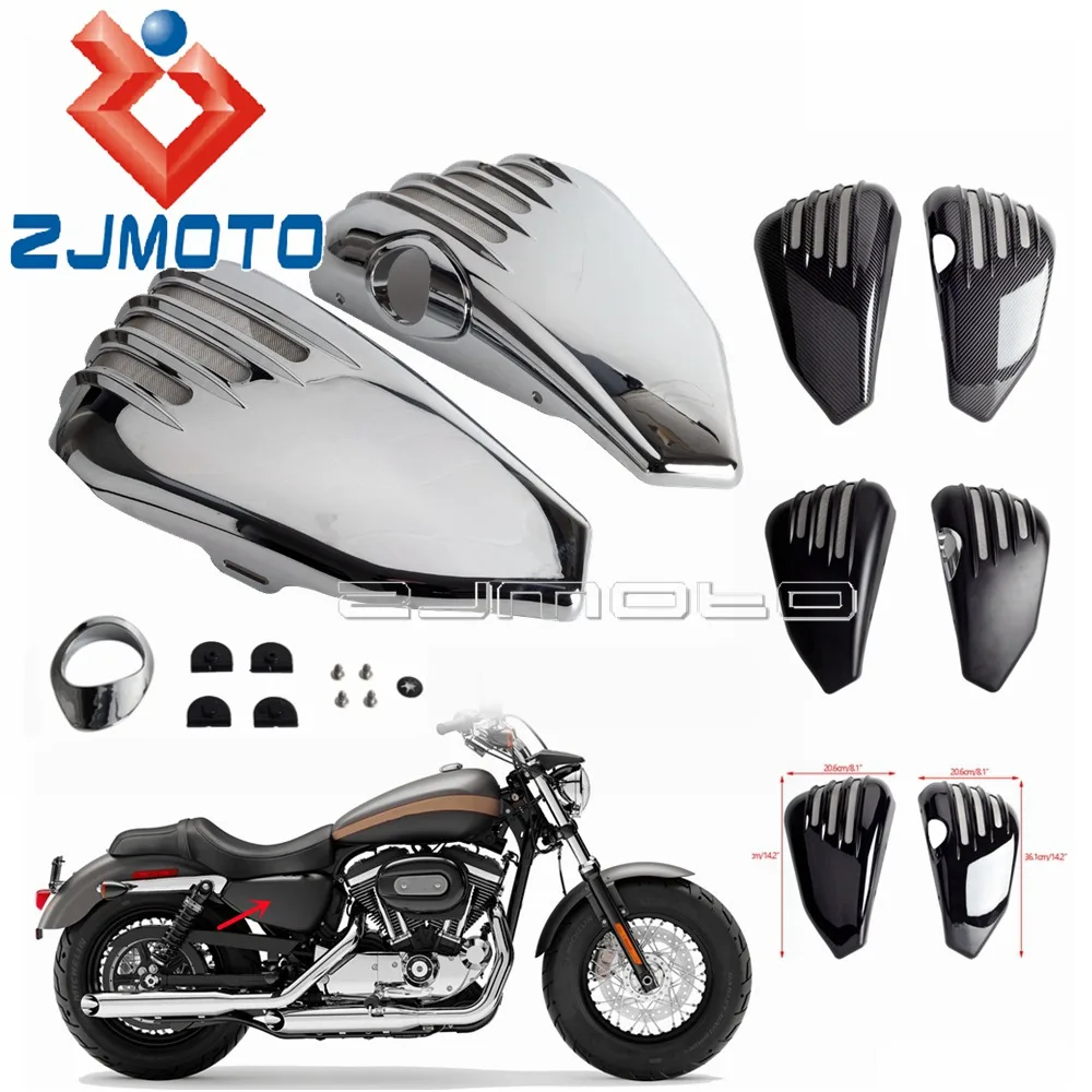 ABS Plastic Motorcycle Parst Side Oil Tank Battery Cover Fairing Guard For Harley Sportster 1200 Roadster XL1200X 883 2014-2021